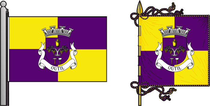 Bandeira e estandarte da antiga freguesia de Outil - Outil former civil parish, flag and banner