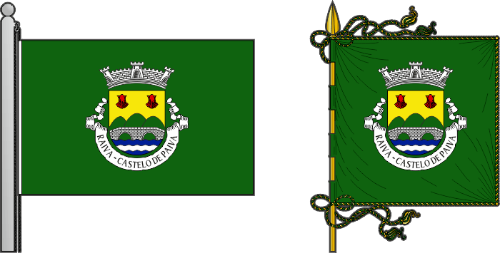 Bandeira e estandarte da antiga freguesia de Raiva - Raiva former civil parish, flag and banner Bandeira e estandarte da antiga freguesia de Raiva - Raiva former civil parish, flag and banner