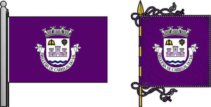 Bandeira e estandarte da Freguesia de Carregal do Sal - Carregal do Sal civil parish, flag and banner Bandeira e estandarte da Freguesia de Carregal do Sal - Carregal do Sal civil parish, flag and banner
