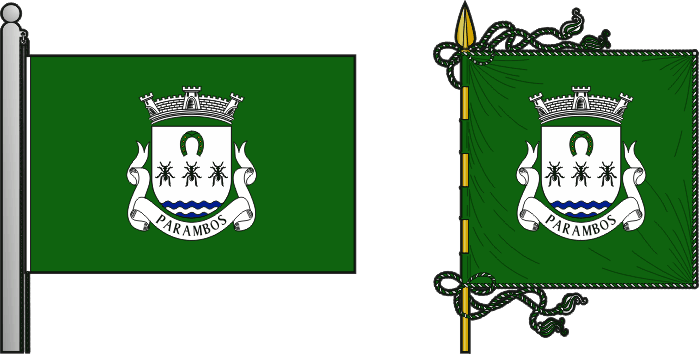 Bandeira e estandarte da freguesia de Parambos - Parambos civil parish, flag and banner Bandeira e estandarte da freguesia de Parambos - Parambos civil parish, flag and banner