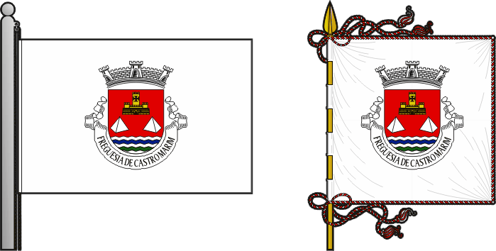 Bandeira e estandarte da freguesia de Castro Marim - Castro Marim civil parish, flag and banner Bandeira e estandarte da freguesia de Castro Marim - Castro Marim civil parish, flag and banner
