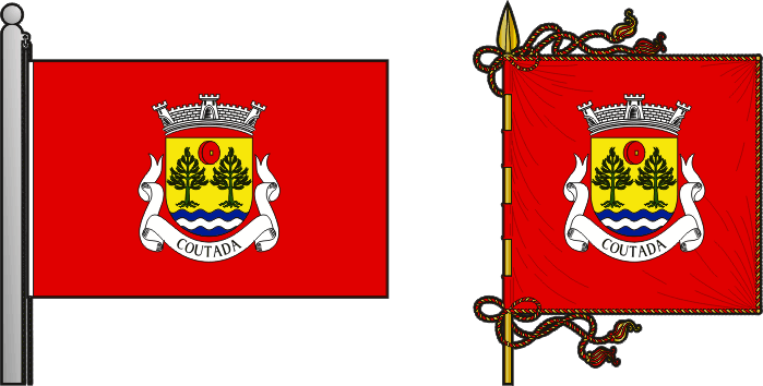 Bandeira e estandarte da antiga freguesia de Coutada - Coutada former civil parish, flag and banner Bandeira e estandarte da antiga freguesia de Coutada - Coutada former civil parish, flag and banner