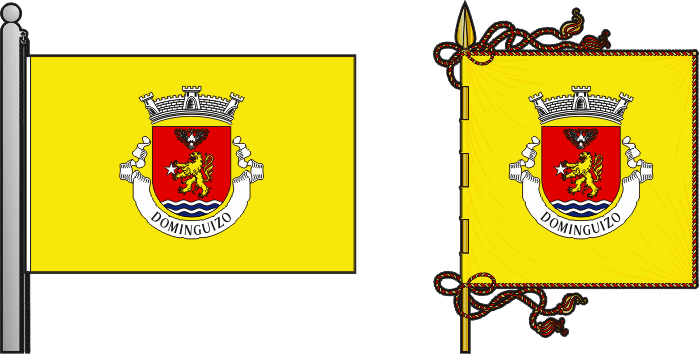 Bandeira e estandarte da freguesia de Dominguizo - Dominguizo civil parish, flag and banner Bandeira e estandarte da freguesia de Dominguizo - Dominguizo civil parish, flag and banner