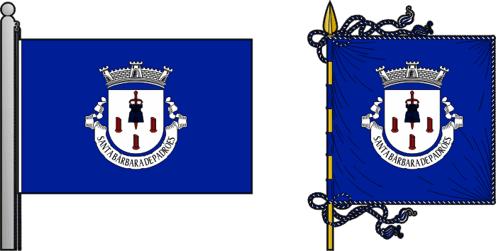 Bandeira e estandarte da freguesia de Santa Bárbara de Padrões - Santa Bárbara de Padrões civil parish, flag and banner Bandeira e estandarte da freguesia de Santa Bárbara de Padrões - Santa Bárbara de Padrões civil parish, flag and banner