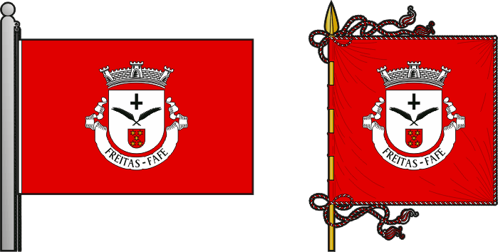 Bandeira e estandarte da antiga freguesia de Freitas - Freitas former civil parish, flag and banner Bandeira e estandarte da antiga freguesia de Freitas - Freitas former civil parish, flag and banner