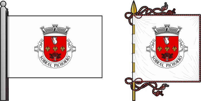 Bandeira e estandarte da antiga freguesia de Sobral Pichorro - Sobral Pichorro former civil parish, flag and banner Bandeira e estandarte da antiga freguesia de Sobral Pichorro - Sobral Pichorro former civil parish, flag and banner