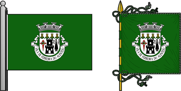 Bandeira e estandarte do Município de Ferreira do Alentejo - Ferreira do Alentejo municipal flag and banner Bandeira e estandarte do Município de Ferreira do Alentejo - Ferreira do Alentejo municipal flag and banner