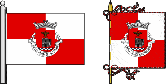 Bandeira e estandarte da antiga freguesia de Almofala - Almofala former civil parish, flag and banner Bandeira e estandarte da antiga freguesia de Almofala - Almofala former civil parish, flag and banner