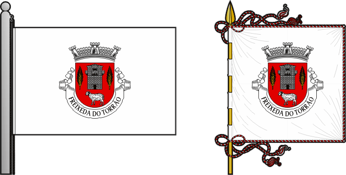 Bandeira e estandarte da antiga freguesia de Freixeda do Torrão - Freixeda do Torrão former civil parish, flag and banner