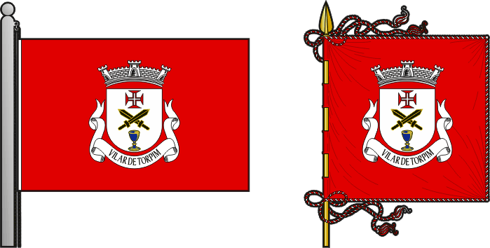 Bandeira e estandarte da antiga freguesia de Vilar Torpim - Vilar Torpim former civil parish, flag and banner Bandeira e estandarte da antiga freguesia de Vilar Torpim - Vilar Torpim former civil parish, flag and banner