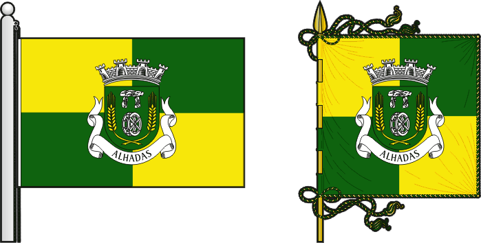 Bandeira e estandarte da Freguesia de Alhadas - Alhadas civil parish, flag and banner Bandeira e estandarte da Freguesia de Alhadas - Alhadas civil parish, flag and banner