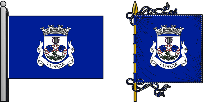 Bandeira e estandarte da freguesia de Tavarede - Tavarede civil parish, flag and banner