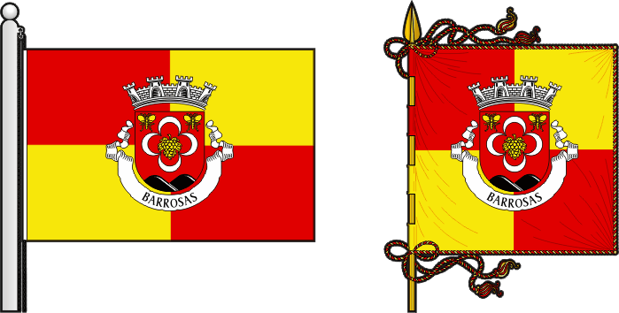 Bandeira e estandarte da Vila de Barrosas - Barrosas Town, flag and banner Bandeira e estandarte da Vila de Barrosas - Barrosas Town, flag and banner
