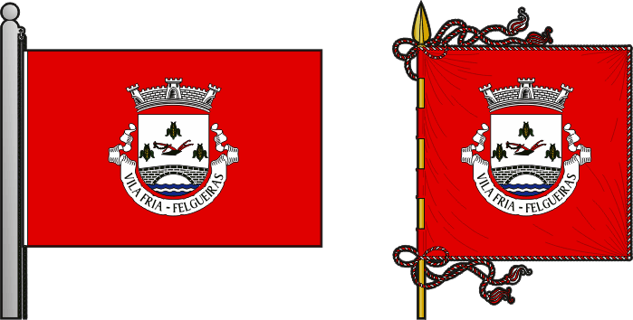 Bandeira e estandarte da antiga freguesia de Vila Fria - Vila Fria former civil parish, flag and banner Bandeira e estandarte da antiga freguesia de Vila Fria - Vila Fria former civil parish, flag and banner