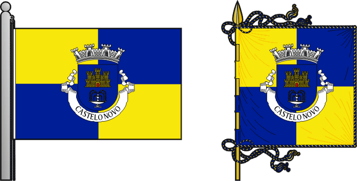 Bandeira e estandarte da freguesia de Castelo Novo - Castelo Novo civil parish, flag and banner Bandeira e estandarte da freguesia de Castelo Novo - Castelo Novo civil parish, flag and banner