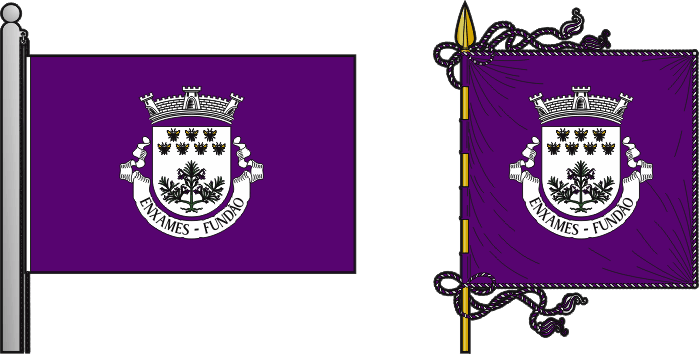 Bandeira e estandarte da freguesia de Enxames - Enxames civil parish, flag and banner Bandeira e estandarte da freguesia de Enxames - Enxames civil parish, flag and banner