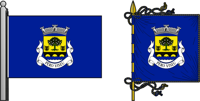 Bandeira e estandarte da freguesia de Pêro Viseu - Pêro Viseu civil parish, flag and banner Bandeira e estandarte da freguesia de Pêro Viseu - Pêro Viseu civil parish, flag and banner