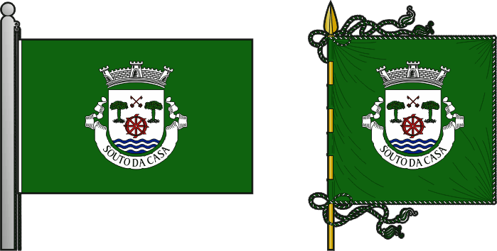 Bandeira e estandarte da freguesia de Souto da Casa - Souto da Casa civil parish, flag and banner Bandeira e estandarte da freguesia de Souto da Casa - Souto da Casa civil parish, flag and banner