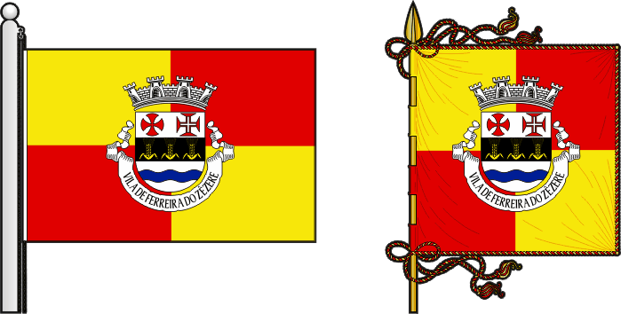 Bandeira e estandarte do Município de Ferreira do Zêzere - Ferreira do Zêzere municipal flag and banner Bandeira e estandarte do Município de Ferreira do Zêzere - Ferreira do Zêzere municipal flag and banner
