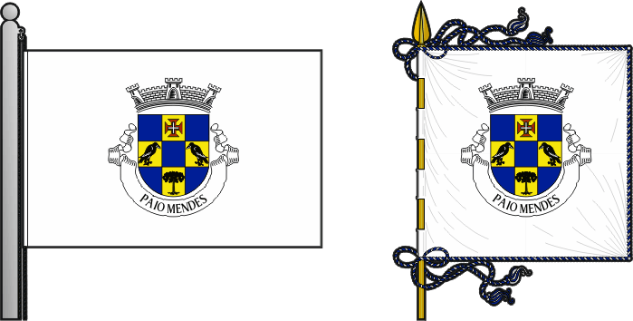 Bandeira e estandarte da antiga freguesia de Paio Mendes - Paio Mendes former civil parish, flag and banner Bandeira e estandarte da antiga freguesia de Paio Mendes - Paio Mendes former civil parish, flag and banner