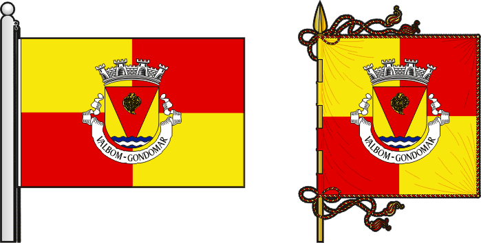 Bandeira e estandarte da antiga freguesia de Valbom - Valbom former civil parish, flag and banner Bandeira e estandarte da antiga freguesia de Valbom - Valbom former civil parish, flag and banner