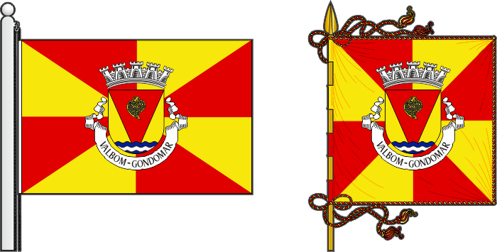 Bandeira e estandarte da antiga freguesia de Valbom - Valbom former civil parish, flag and banner Bandeira e estandarte da antiga freguesia de Valbom - Valbom former civil parish, flag and banner