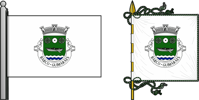 Bandeira e estandarte da freguesia de Barco - Barco civil parish, flag and banner Bandeira e estandarte da freguesia de Barco - Barco civil parish, flag and banner