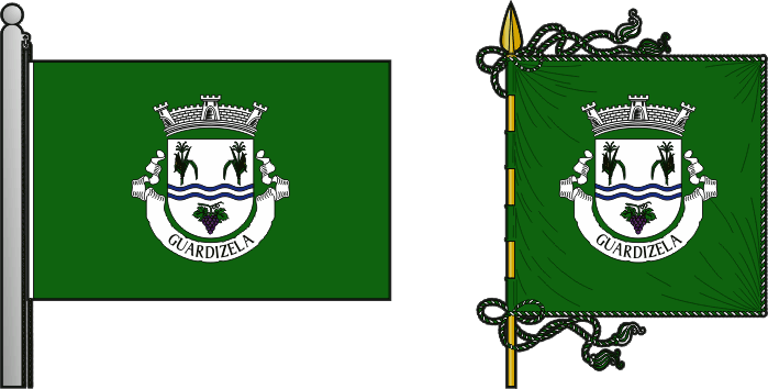 Bandeira e estandarte da freguesia de Guardizela - Guardizela civil parish, flag and banner Bandeira e estandarte da freguesia de Guardizela - Guardizela civil parish, flag and banner