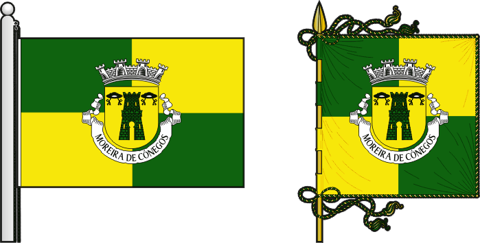 Bandeira e estandarte da freguesia de Moreira de Cónegos - Moreira de Cónegos civil parish, flag and banner Bandeira e estandarte da freguesia de Moreira de Cónegos - Moreira de Cónegos civil parish, flag and banner