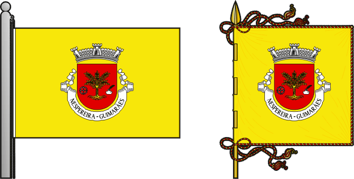 Bandeira e estandarte da freguesia de Nespereira - Nespereira civil parish, flag and banner Bandeira e estandarte da freguesia de Nespereira - Nespereira civil parish, flag and banner