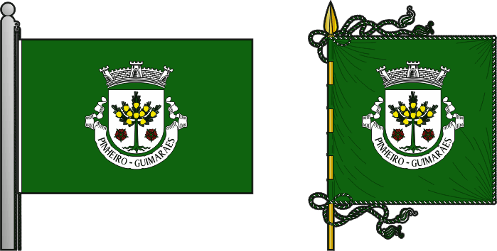 Bandeira e estandarte da freguesia de Pinheiro - Pinheiro civil parish, flag and banner Bandeira e estandarte da freguesia de Pinheiro - Pinheiro civil parish, flag and banner