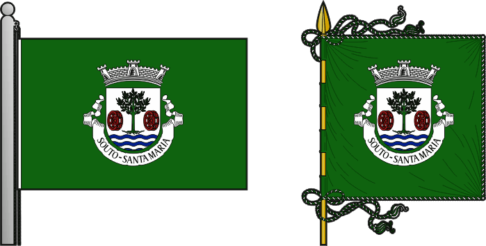 Bandeira e estandarte da antiga freguesia de Souto (Santa Maria) - Souto (Santa Maria) former civil parish, flag and banner Bandeira e estandarte da antiga freguesia de Souto (Santa Maria) - Souto (Santa Maria) former civil parish, flag and banner