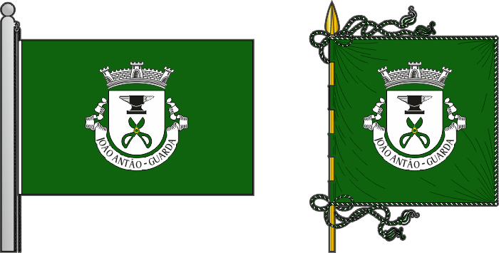 Bandeira e estandarte da freguesia de João Antão - João Antão civil parish, flag and banner Bandeira e estandarte da freguesia de João Antão - João Antão civil parish, flag and banner
