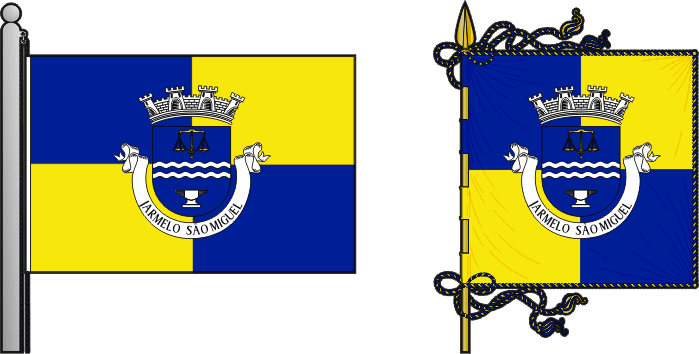 Bandeira e estandarte da Freguesia de Jarmelo São Miguel - Jarmelo São Miguel civil parish, flag and banner Bandeira e estandarte da Freguesia de Jarmelo São Miguel - Jarmelo São Miguel civil parish, flag and banner
