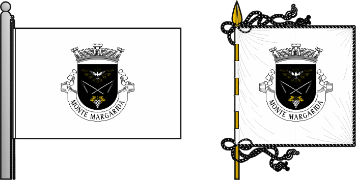 Bandeira e estandarte da antiga freguesia de Monte Margarida - Monte Margarida former civil parish, flag and banner Bandeira e estandarte da antiga freguesia de Monte Margarida - Monte Margarida former civil parish, flag and banner