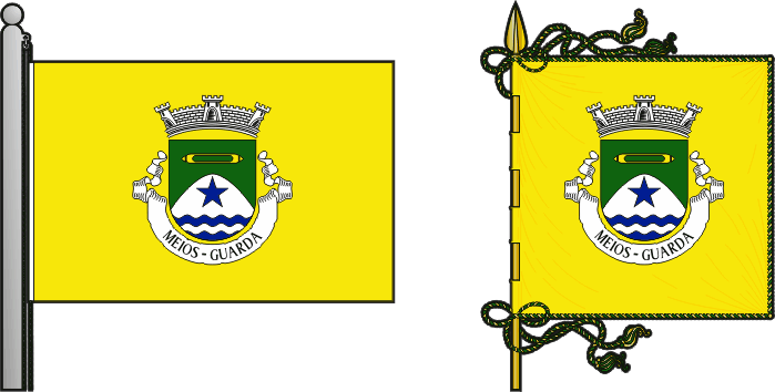 Bandeira e estandarte da freguesia de Meios - Meios civil parish, flag and banner Bandeira e estandarte da freguesia de Meios - Meios civil parish, flag and banner