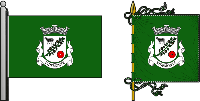 Bandeira e estandarte da freguesia de Videmonte - Videmonte civil parish, flag and banner Bandeira e estandarte da freguesia de Videmonte - Videmonte civil parish, flag and banner