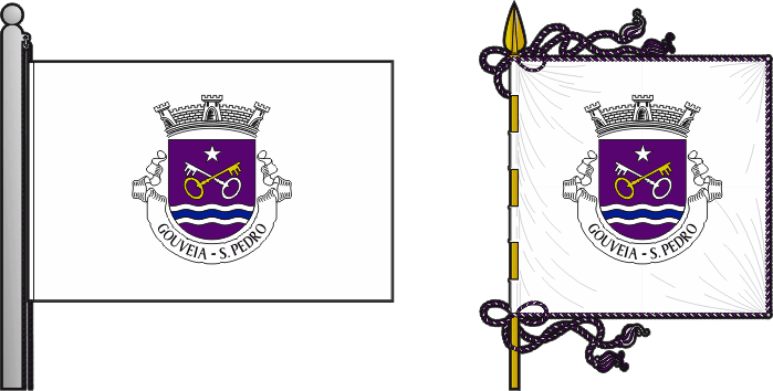 Bandeira e estandarte da antiga freguesia de Gouveia (São Pedro) - Gouveia (São Pedro) former civil parish, flag and banner Bandeira e estandarte da antiga freguesia de Gouveia (São Pedro) - Gouveia (São Pedro) former civil parish, flag and banner
