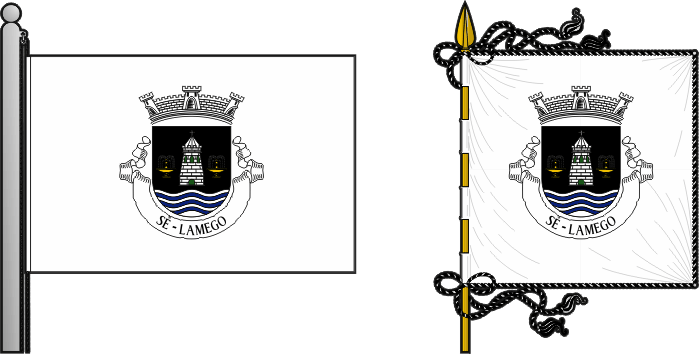 Bandeira e estandarte da antiga freguesia de Lamego (Sé) - Lamego (Sé) former civil parish, flag and banner