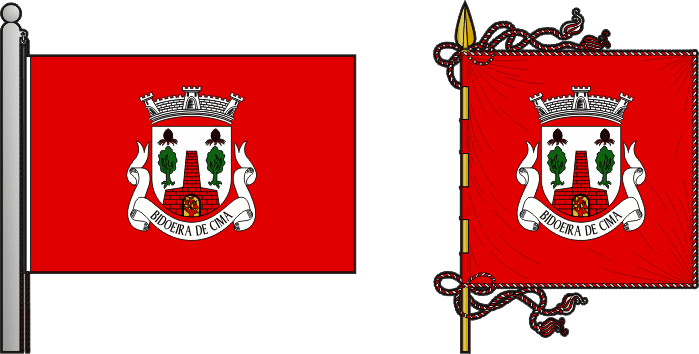 Bandeira e estandarte da freguesia de Bidoeira de Cima - Bidoeira de Cima civil parish, flag and banner Bandeira e estandarte da freguesia de Bidoeira de Cima - Bidoeira de Cima civil parish, flag and banner