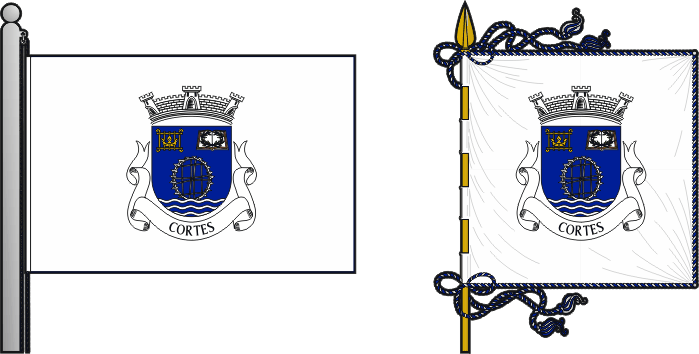 Bandeira e estandarte da antiga freguesia de Mira Sintra - Mira Sintra former civil parish, flag and banner Bandeira e estandarte da antiga freguesia de Cortes - Cortes former civil parish, flag and banner