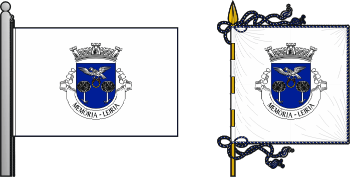 Bandeira e estandarte da antiga freguesia de Memória - Memória former civil parish, flag and banner Bandeira e estandarte da antiga freguesia de Memória - Memória former civil parish, flag and banner
