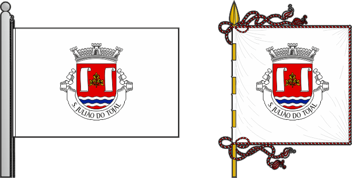 Bandeira e estandarte da antiga freguesia de São Julião do Tojal - São Julião do Tojal former civil parish, flag and banner Bandeira e estandarte da antiga freguesia de São Julião do Tojal - São Julião do Tojal former civil parish, flag and banner
