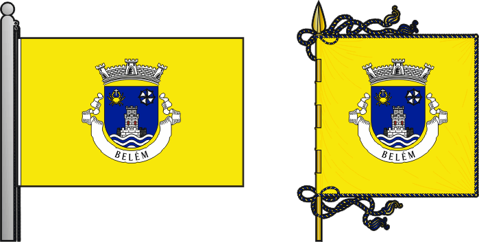 Bandeira e estandarte da Freguesia de Belém - Belém civil parish, flag and banner Bandeira e estandarte da Freguesia de Belém - Belém civil parish, flag and banner