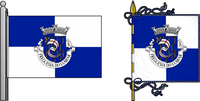 Bandeira e estandarte da freguesia de Lumiar - Lumiar civil parish, flag and banner Bandeira e estandarte da freguesia de Lumiar - Lumiar civil parish, flag and banner