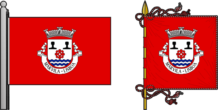 Bandeira e estandarte da freguesia de Marvila - Marvila civil parish, flag and banner Bandeira e estandarte da freguesia de Marvila - Marvila civil parish, flag and banner