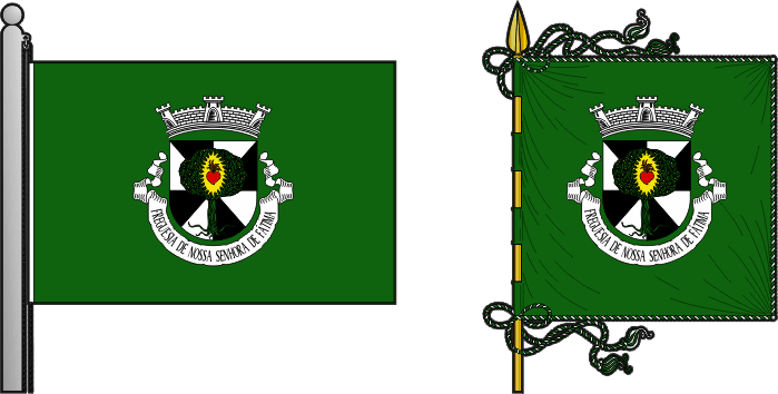 Bandeira e estandarte da antiga freguesia de Nossa Senhora de Fátima - Nossa Senhora de Fátima former civil parish, flag and banner Bandeira e estandarte da antiga freguesia de Nossa Senhora de Fátima - Nossa Senhora de Fátima former civil parish, flag and banner