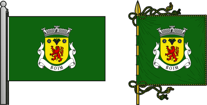Bandeira e estandarte da antiga freguesia de Boim - Boim former civil parish, flag and banner Bandeira e estandarte da antiga freguesia de Boim - Boim former civil parish, flag and banner
