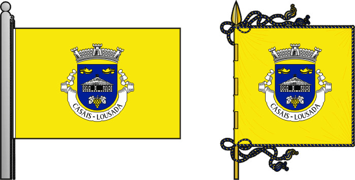 Bandeira e estandarte da antiga freguesia de Casais - Casais former civil parish, flag and banner Bandeira e estandarte da antiga freguesia de Casais - Casais former civil parish, flag and banner