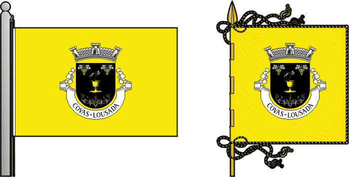 Bandeira e estandarte da antiga freguesia de Covas - Covas former civil parish, flag and banner Bandeira e estandarte da antiga freguesia de Covas - Covas former civil parish, flag and banner